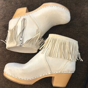 Swedish Hasbeens Fringe Boots